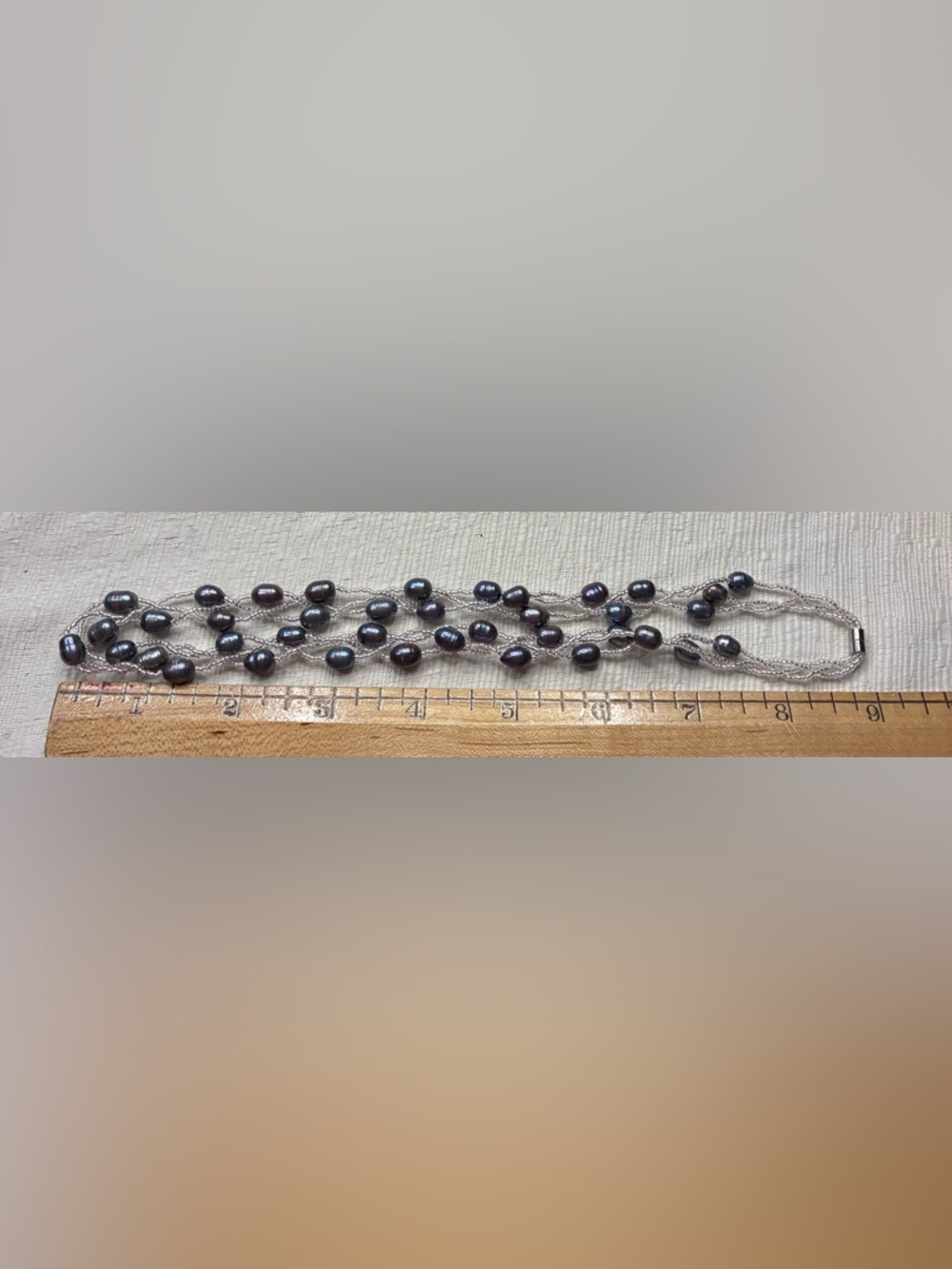 Elegant Black-Purple Freshwater Pearl Twist Necklace - Picture 5 of 5